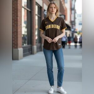 San Diego Padres Nike Women's Road Replica Team Jersey - Brown - small